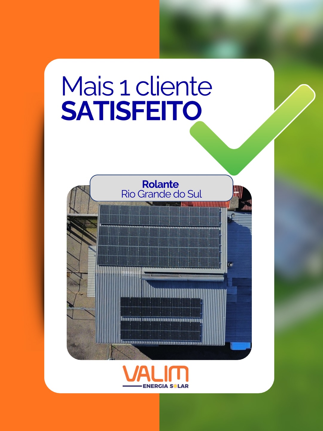 Publicação 9 do Instagram da Valim Energia Solar